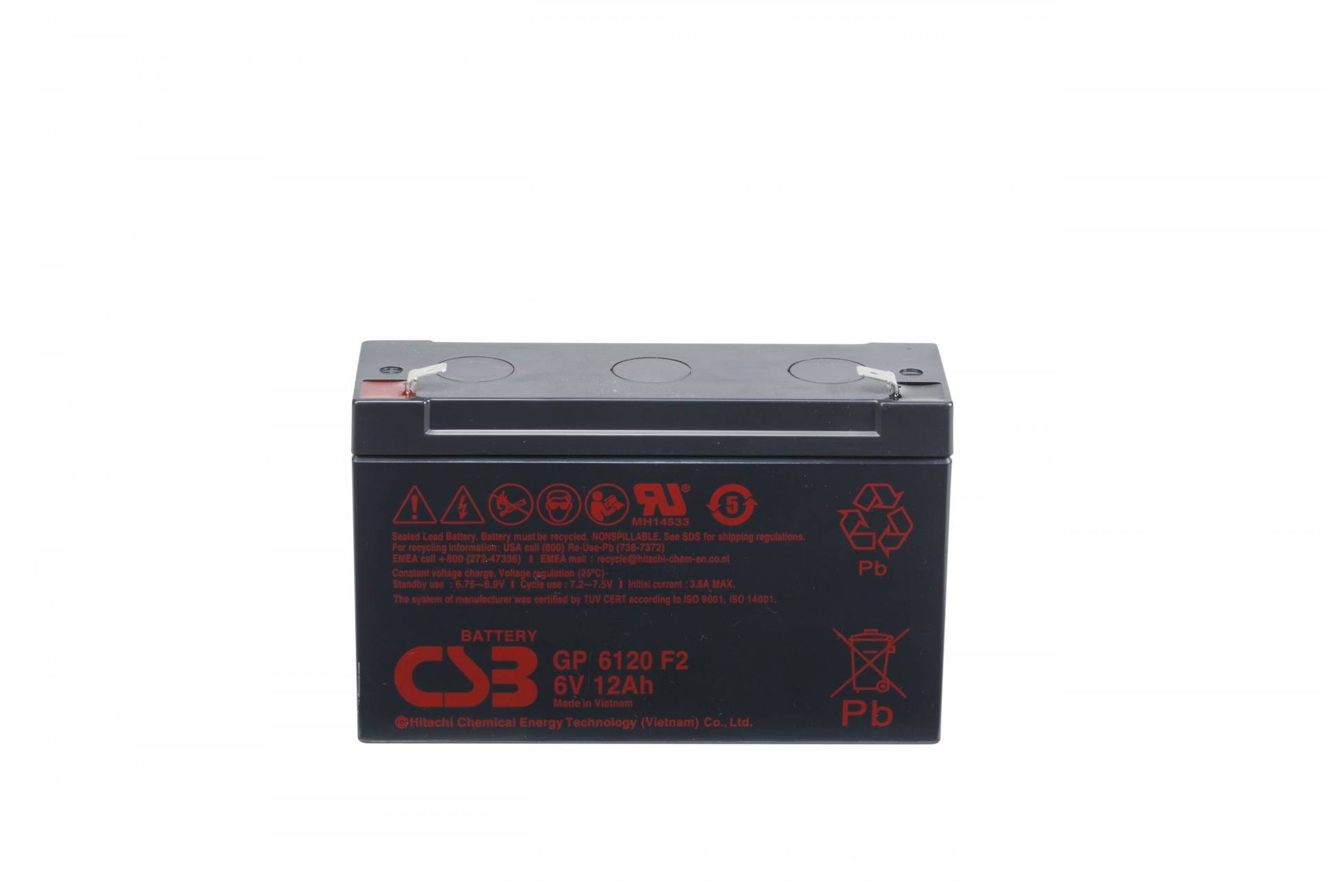CSB GP-6120F2 6V 12Ah Battery